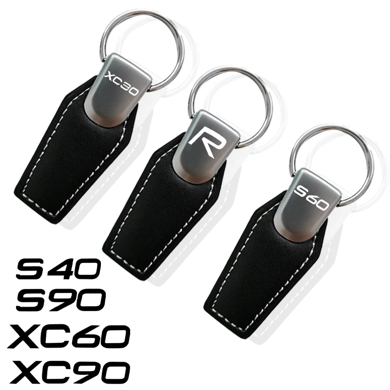 Кожаный Автомобильный брелок с логотипом для ключей Volvo R XC30 XC40 XC60 XC70 XC90 S40 S50 S60 S70 S80