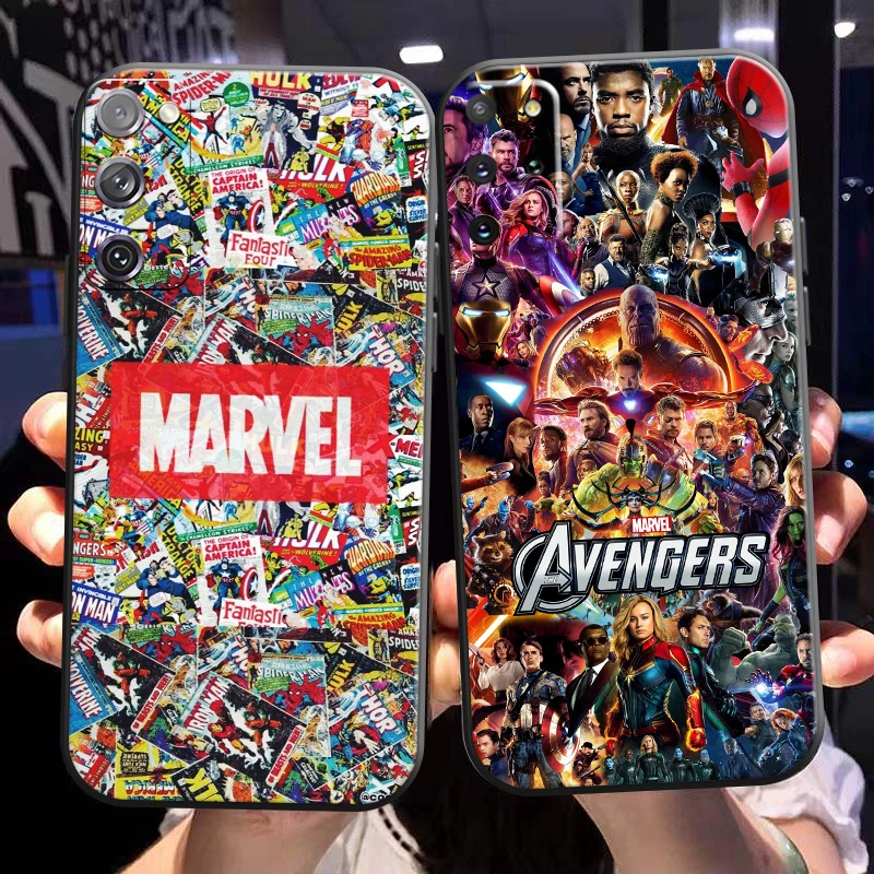 

Marvel Comics Logo Phone Case For Samsung Galaxy S22 S21 S20 S10 10E S9 Plus S22 S21 S20 Ultra FE 5G Silicone Cover Soft