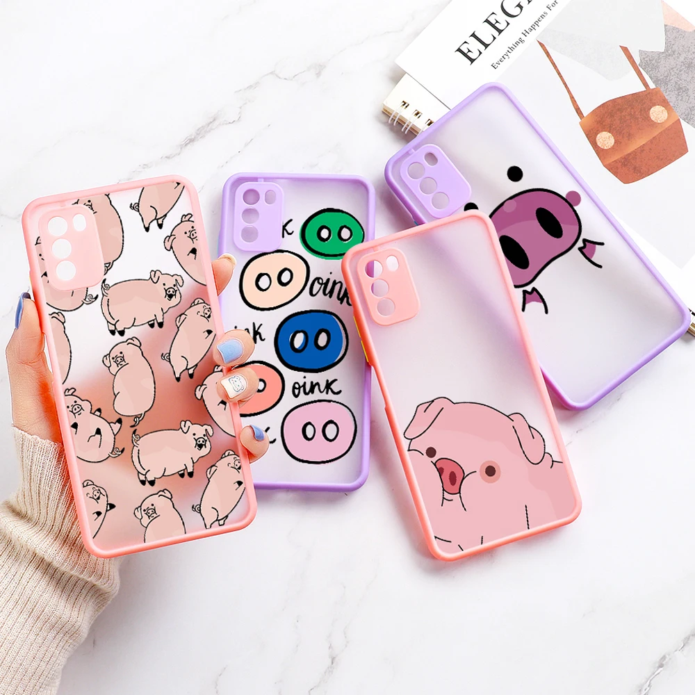 

Case for Samsung A51 Case for Samsung A32 A52 A52S A50 A12 A31 A22 A21S A53 A33 Funda S22 Ultra S20 FE S21 Plus Cute Pig Cover