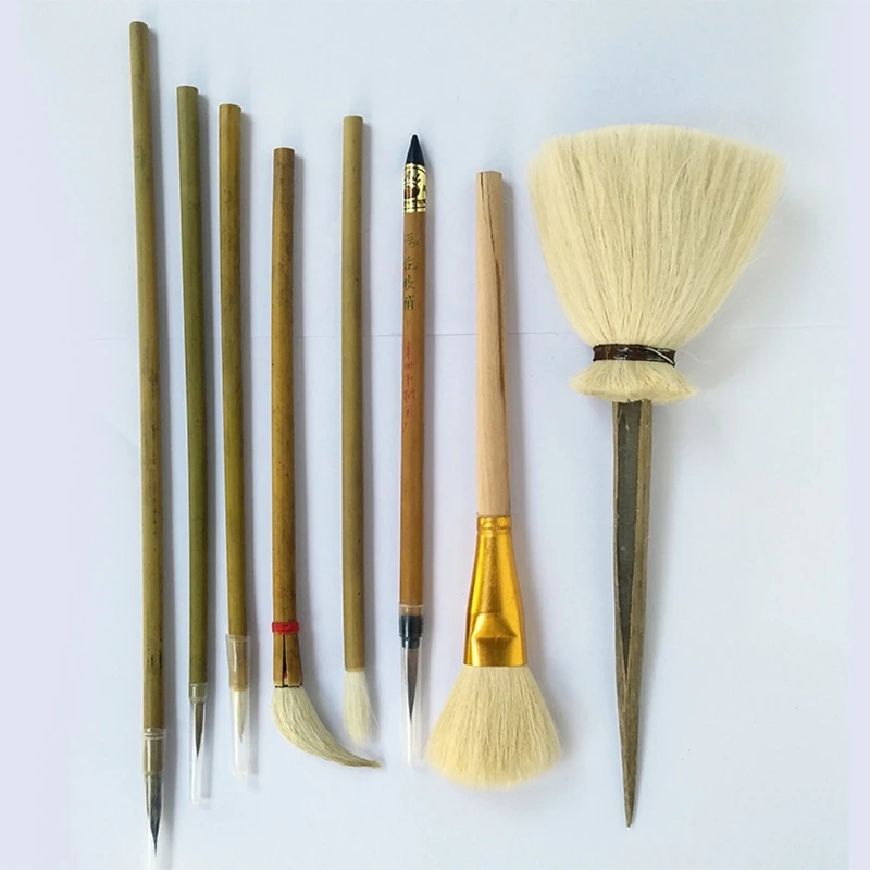 

Writing Brush Chinese Calligraphy Drawing Pottery Tools Set Painting Brush Sweep Clay Polymer Tool Kanji Art Brush for Ink Y5GB