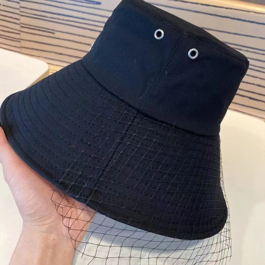 

2023 Summer Fashion Bucket Hat Vintage Lace Edge Big Brim Fisherman Hat British Trend Women's Outdoor Sunshade Beach Hat