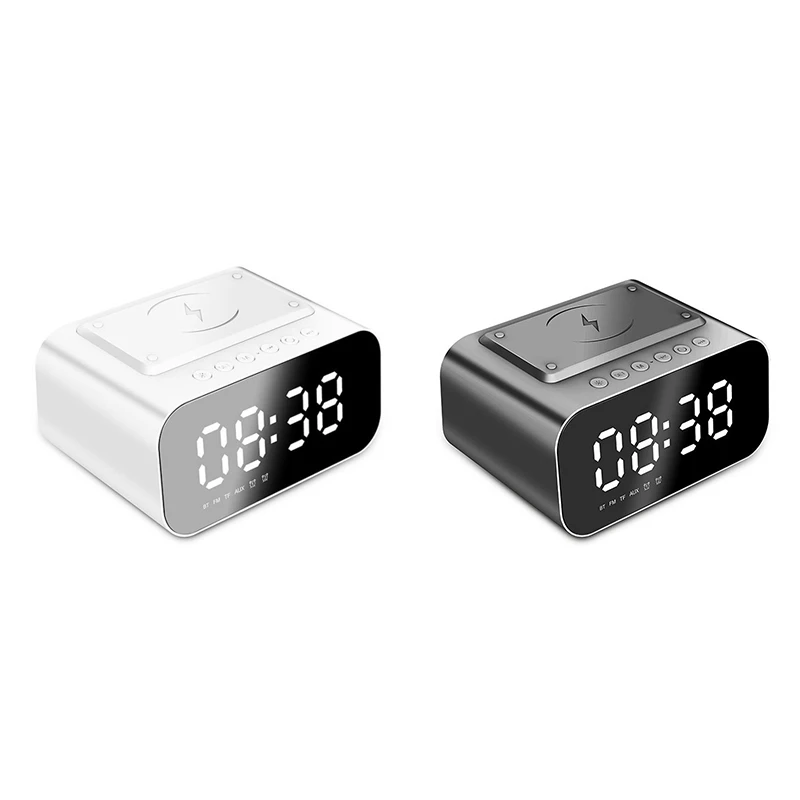 

Цифровой будильник с Bluetooth динамиком и зеркальной светодиодной подсветкой 3 в 1 водонепроницаемый сабвуфер музыкальный плеер Беспроводное ...