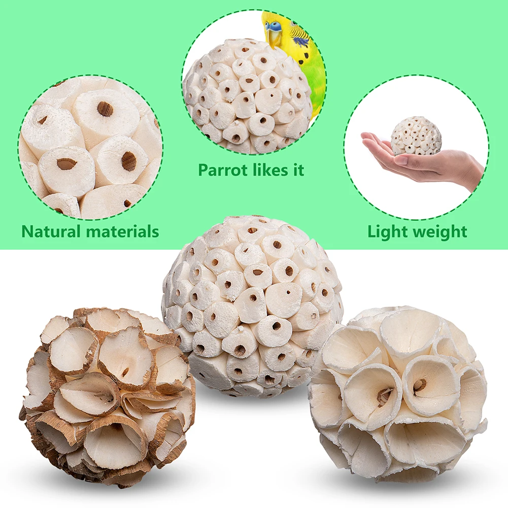 6 шт. натуральные игрушки для птиц