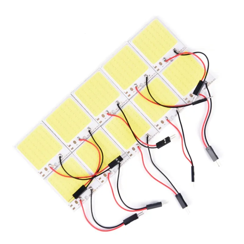 

48 SMD COB LED 4W 12V Light Car Interior Panel Lights Lamp Bulb+Parts 3.5 X 4cm