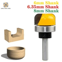 1pc 6mm6 35mm8mm shank 1 18 diameter bowl tray router bit round nose milling cutter with bearing for wood woodworking lt079