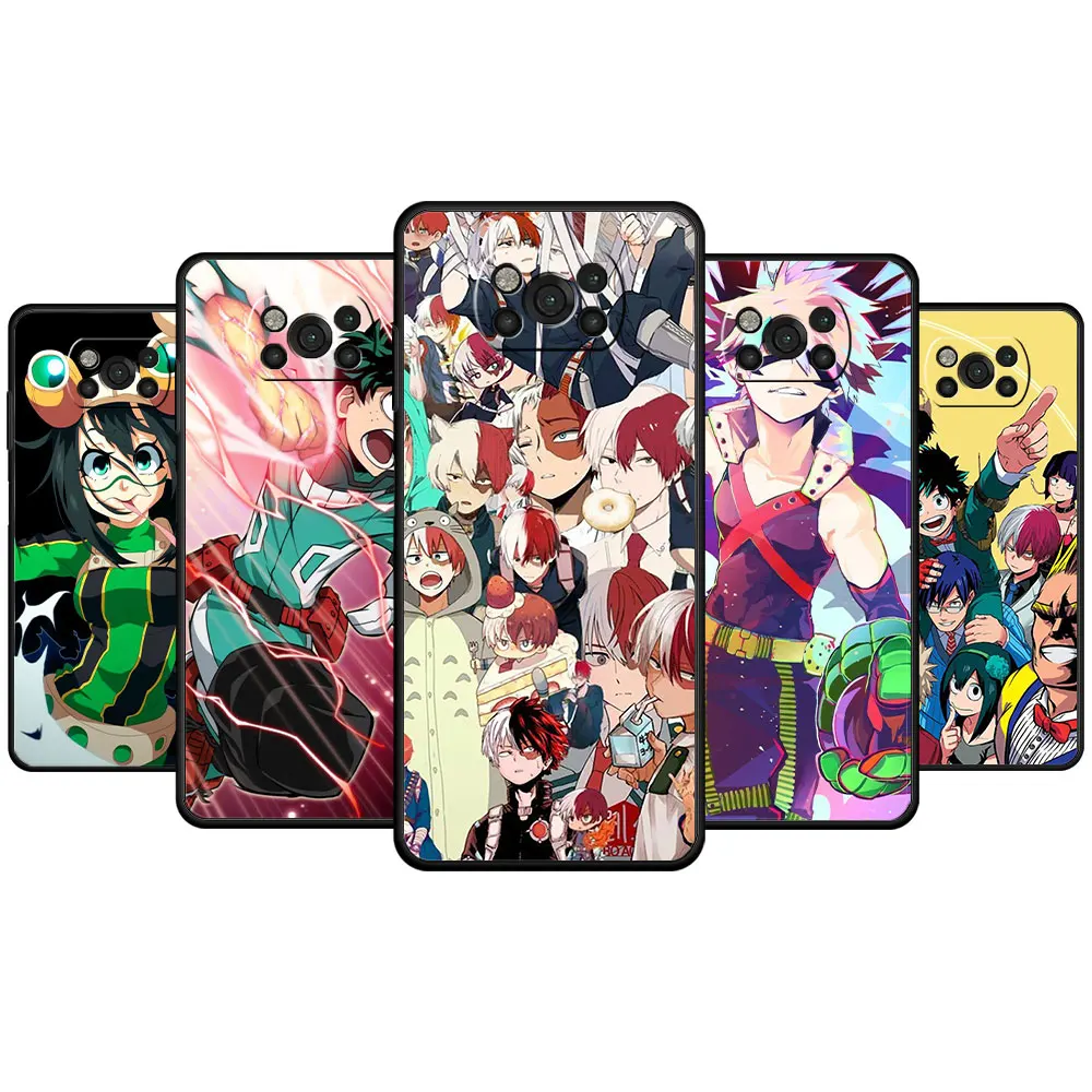 

Celular Funda For Xiaomi POCO 10T 9T F3 M3 X3 NFC M4 Pro 5G F4 GT MI 11 lite X4 11T Boku no Hero Academia Capa