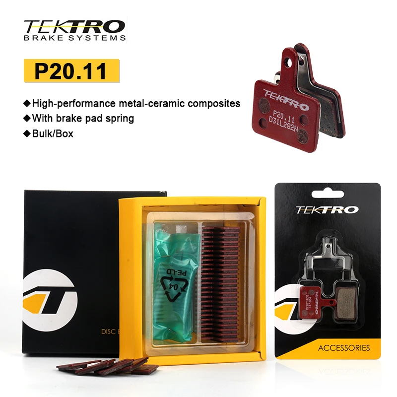 TEKTRO P20.11 E10.11 Велосипедные дисковые тормозные колодки Металлические