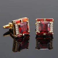 mens cufflinks luxury tough square rhinestones zircon crystal cuff link high end french suit shirts buttons wedding accessories