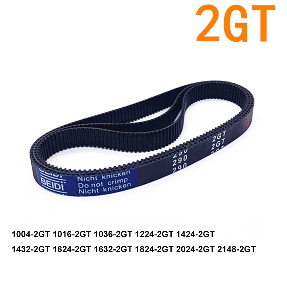 

Width 6mm 10mm 2GT Rubber Arc Tooth Timing Belt Pitch Length 1004 1016 1036 1224 1424 1432 1624 1632 1824 2024 2148mm Drive Belt