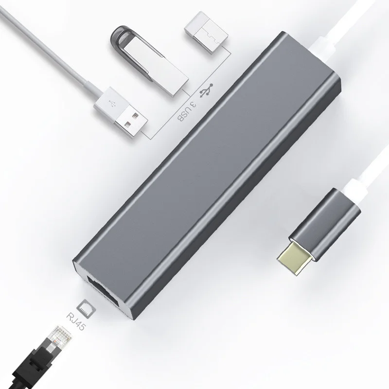 

Концентратор Usb Type c 4 в 1, высокоскоростной разветвитель типа c, фоторазветвитель с адаптером Usb 3,0 типа c