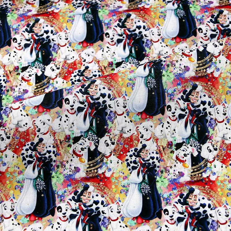 Распродажа диснеевские хлопковые ткани с измерительным принтом малефисент для