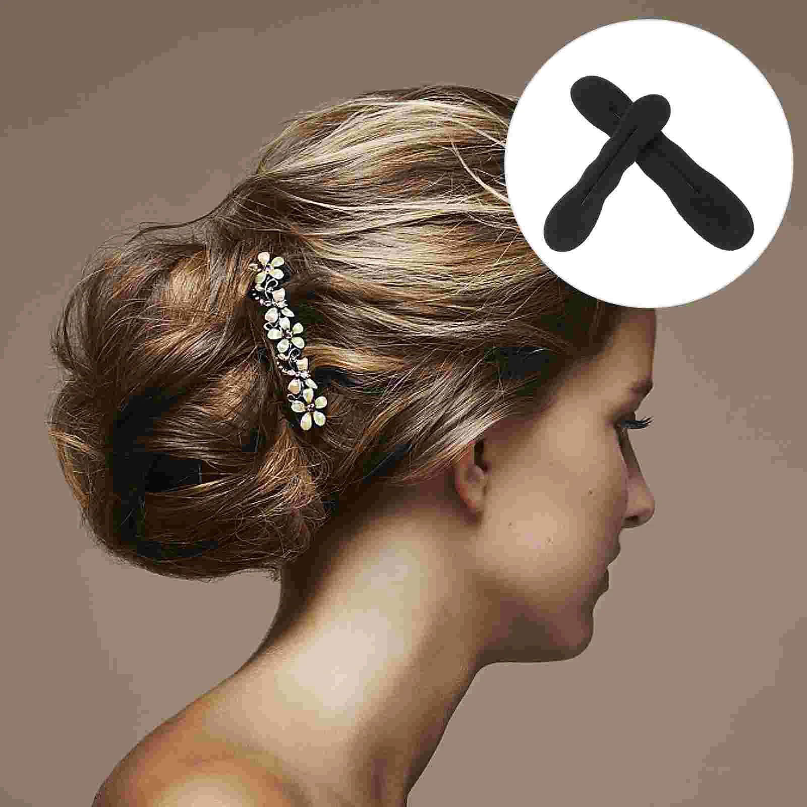 

6pcs Donut Maker Ponytail Bun Tie Sponge Holder Hair Styling Tool (3 Large and 3)