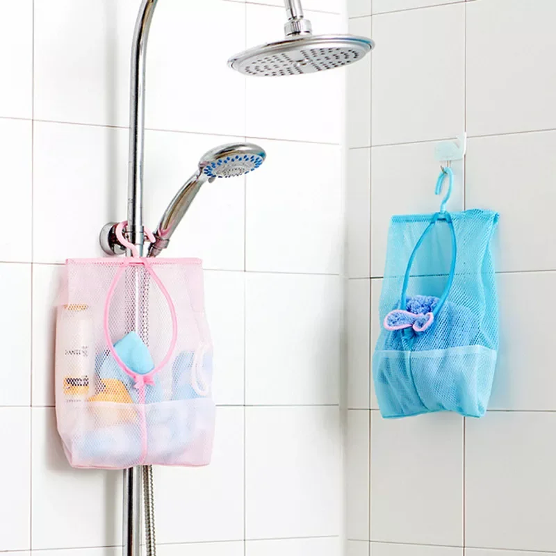 

Storage Bag Bathroom Soap Towel Debris Draining Mesh bag Organizer Balcony Socks Underwear Drying Clothes Basket