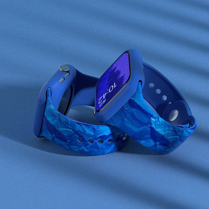 

Silicone Strap For Apple watch 7 band 44mm 45mm 42mm watchband bracelet for iWatch 40mm 38mm 41mm correa series 6 5 3 SE 7