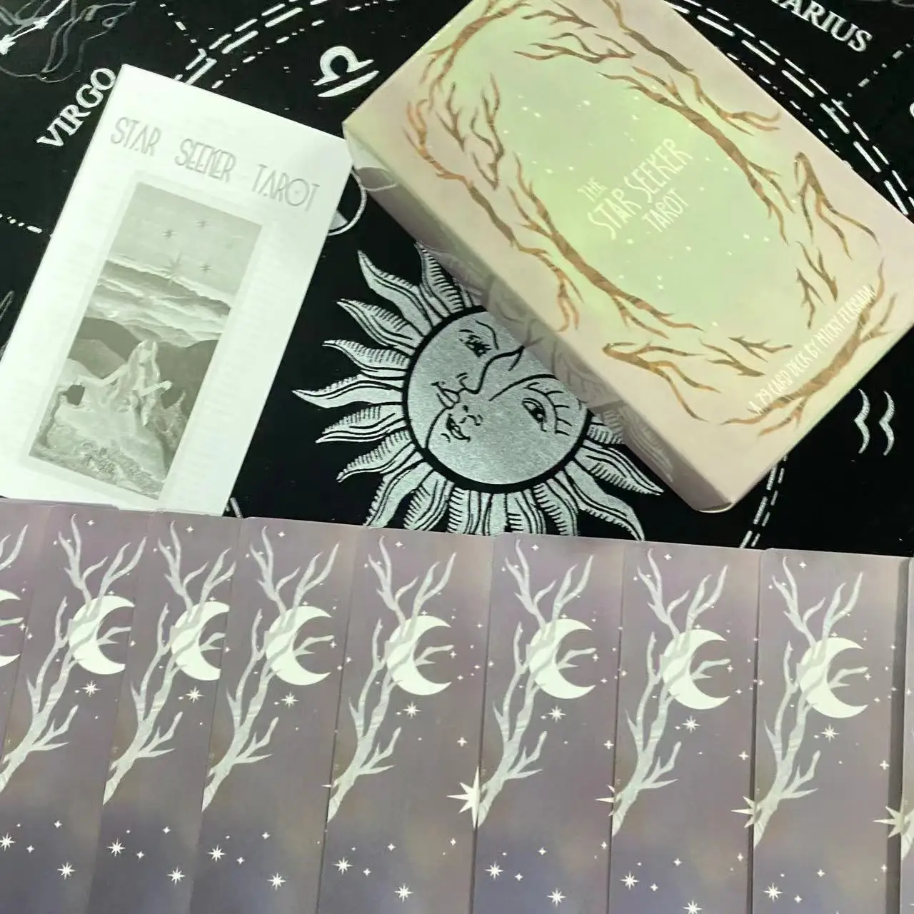 78 карт Колода Таро Звездного Искателя с путеводителем для начинающих 12*7 см