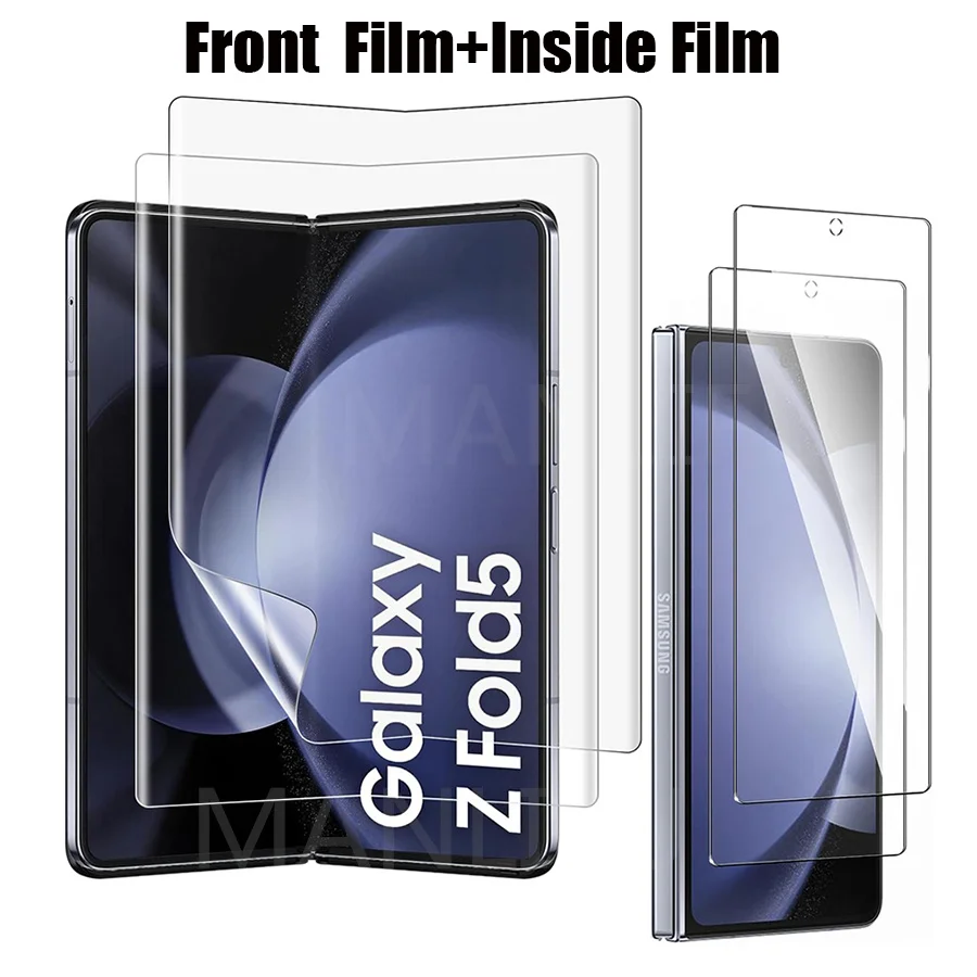 

Передняя Матовая Гидрогелевая пленка 2 в 1, внутренняя защитная пленка из ТПУ для Samsung Galaxy Z Fold 3 4 5, фотопленка с полным покрытием, гибкая пленка без стекла