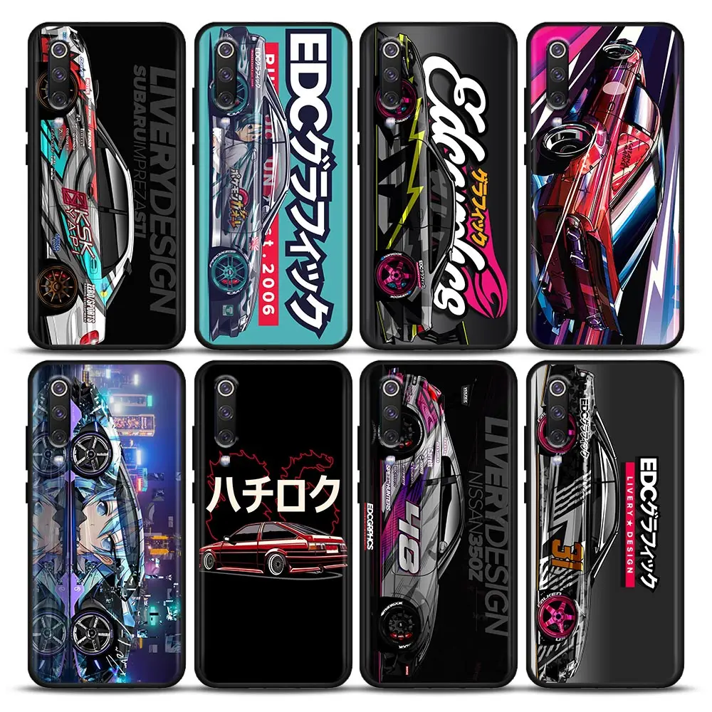 

Phone Case for Xiaomi 8 9 SE A2 Note 10 POCO X3 M3 F3 M4 NFC GT Pro Lite 5G Case Funda Coque Cover Drift Sports Car Tokyo JDM