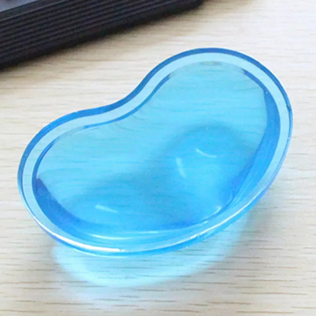 

Silicone Heart Shaped Mouse Pad Cold Transparent Wrist Rest Support Pads Anti-Fatigue Transparent Gel Soft Mouse Wrist