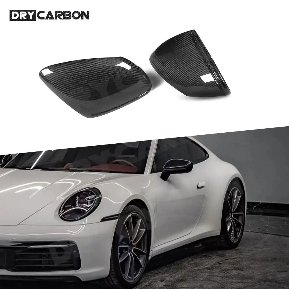 2 шт., сменная Крышка для зеркала заднего вида из углеродного волокна для Porsche 992 Taycan 2019 + (Левый руль)