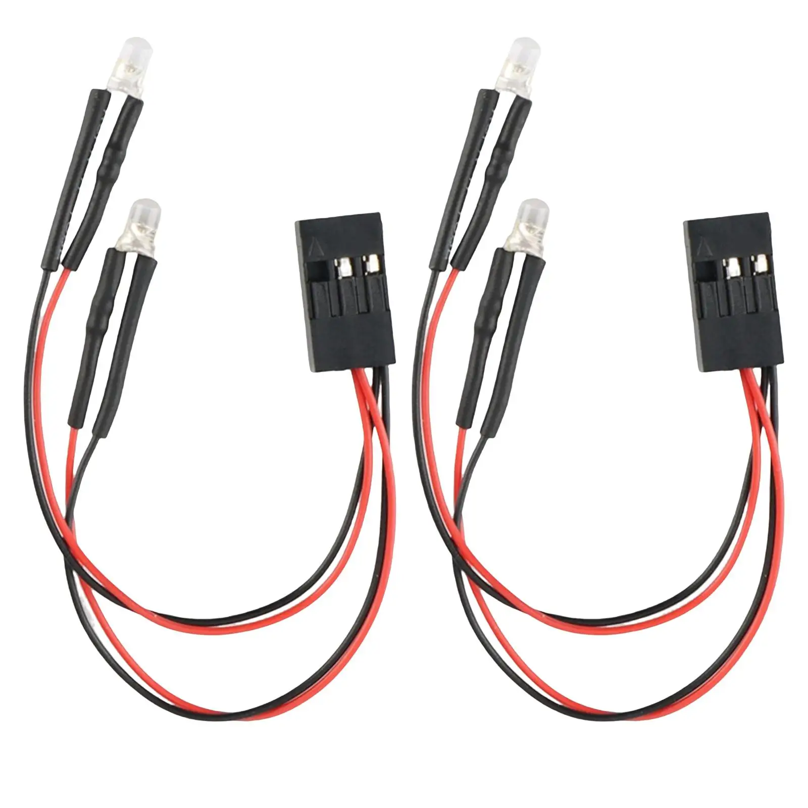 

2 Pieces 1/24 RC Car Bumper LED Light Kit Set for Axial SCX24 90081 Axi00002 DIY Parts