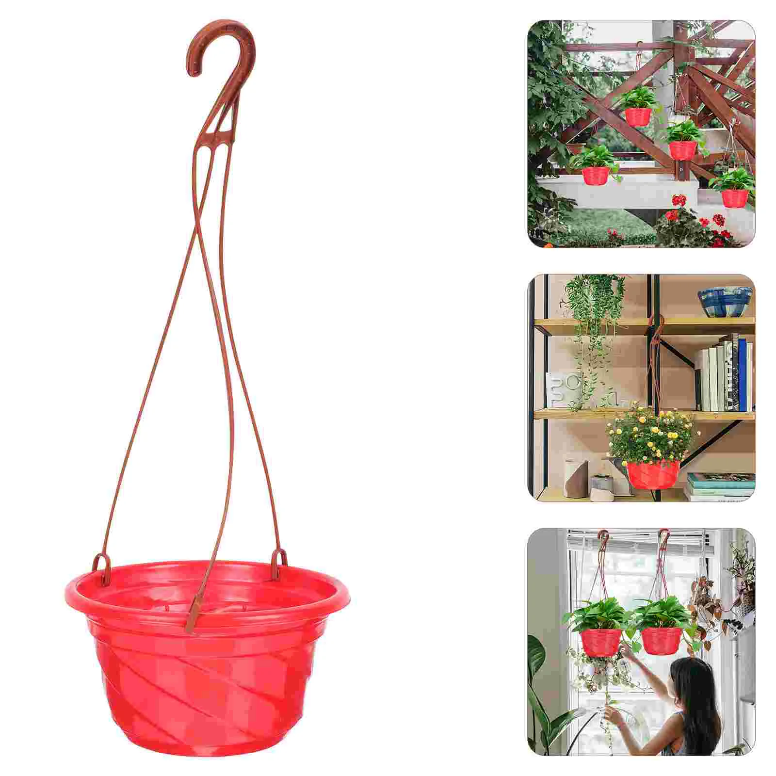 

5 Sets Flowerpots Wall Mounted Succulents Planters Hanging Basket Plants Hanging Plants Containers Hanging Flower Basket