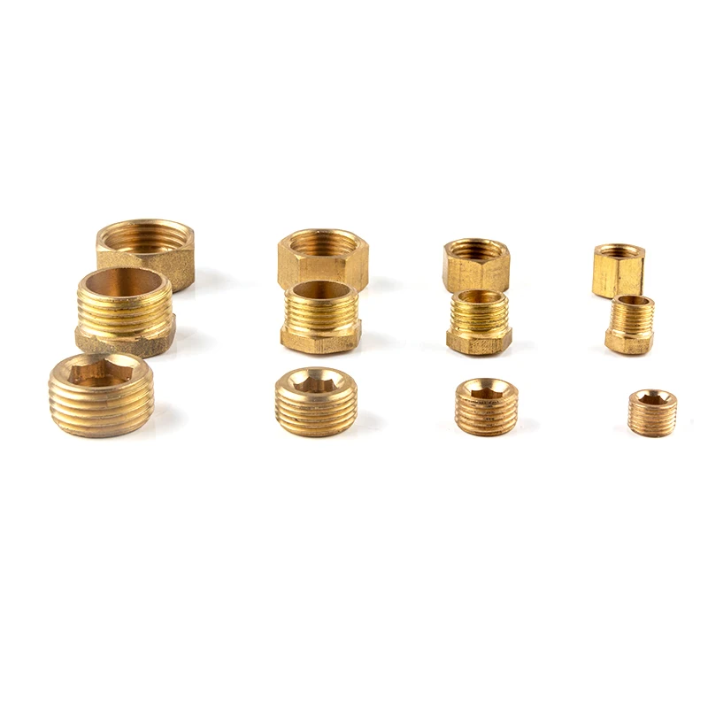

1/8" 1/4" 3/8" 1/2" 3/4"BSP Female Thread/Male thread Brass Pipe Hex Head Brass End Cap Plug Fitting Coupler Connector Adapter