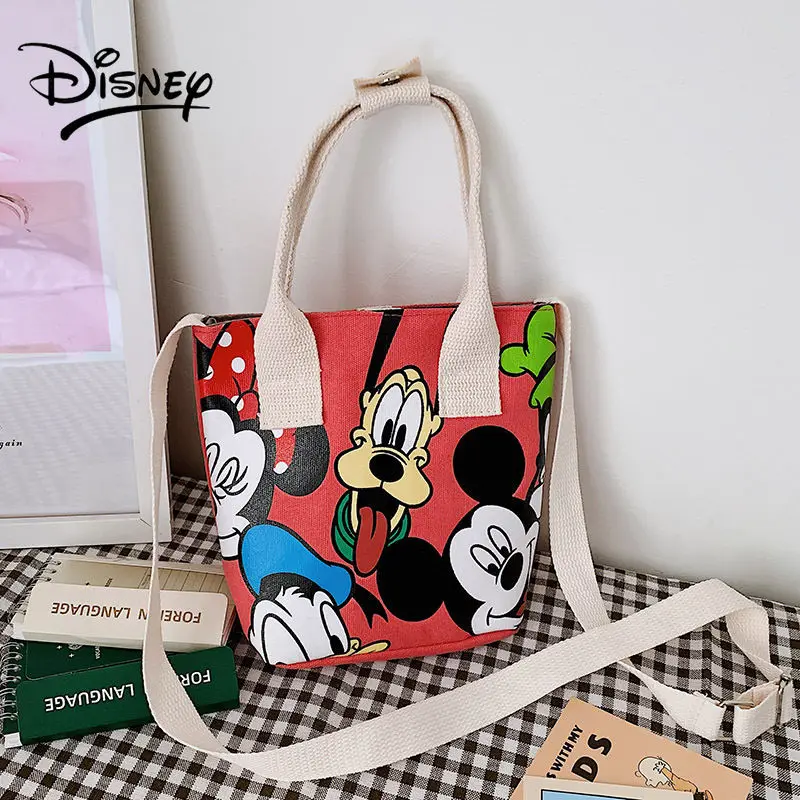 Disney Crossbody Bag for Girls Kids Mickey Tote Canvas Durable Portable Shoulder Bags Handbags Designer Luxury Free Shipping