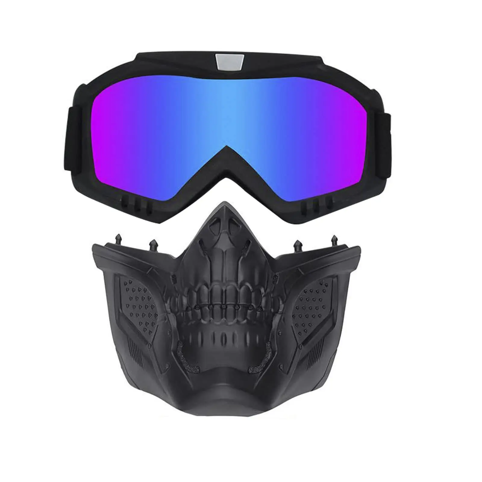 Страйкбольная маска Балаклава на все лицо и съемные противотуманные очки для