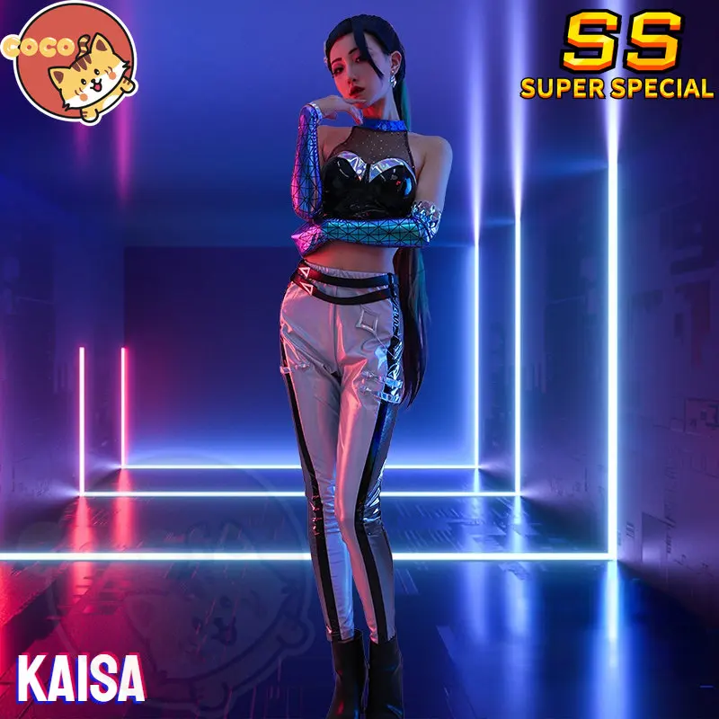 

CoCos-SS Game LOL KDA Kaisa Cosplay Costume Game Cos LOL K/DA Cosplay ALL OUT Daughter of the Void Kai'Sa Costume and Cos Wig