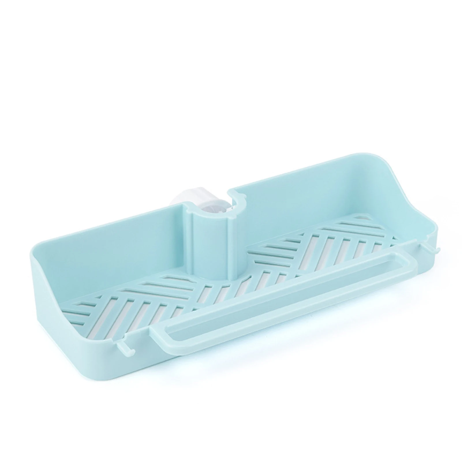 

Органайзер для кухонной раковины, держатель для мыла и губки с регулируемым зажимом, без перфорации, многофункциональная Пластиковая Полка для душа