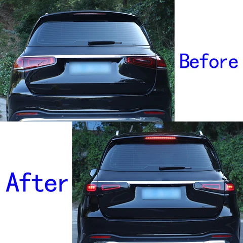 Декоративный дизайн, задний фонарь из АБС-пластика, черненый корпус, абажур, защитный чехол для Mercedes Benz GLS X167 2020-2022, автомобильные аксессуары