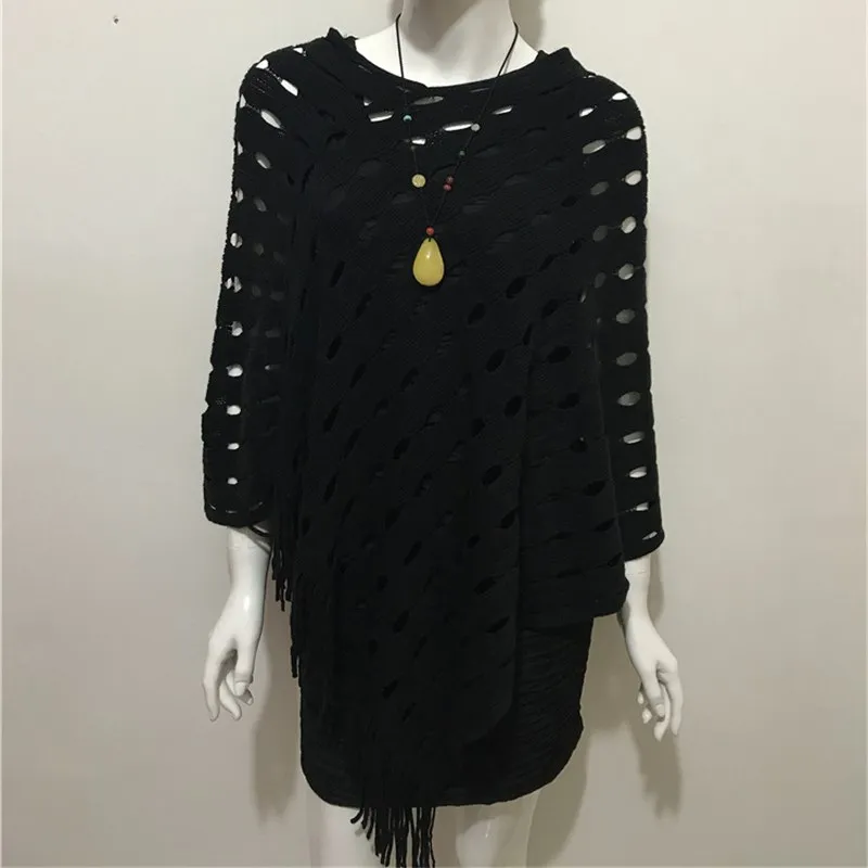 Весна-Осень 2022 модная универсальная накидка с вырезами женская шаль Корейская