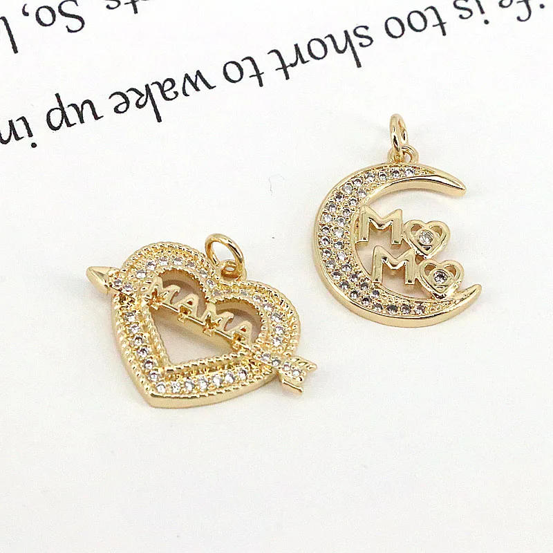 10 шт подарок на день матери позолоченное сердце круглая форма прозрачный