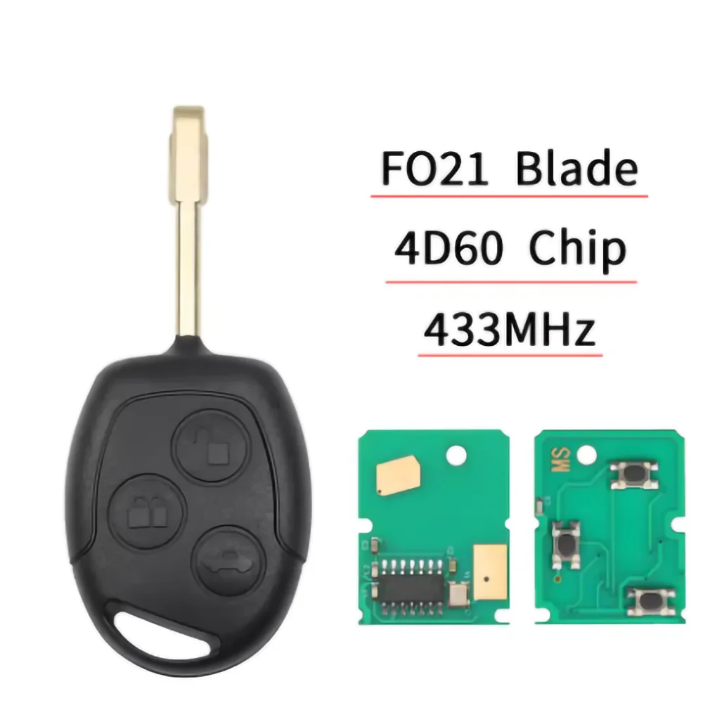 

SILY 3 BTN дистанционный брелок 315/433 МГц 4D60/4D63 чип для Ford Mondeo Focus Fusion Fiesta Galaxy Transit полный автомобильный ключ