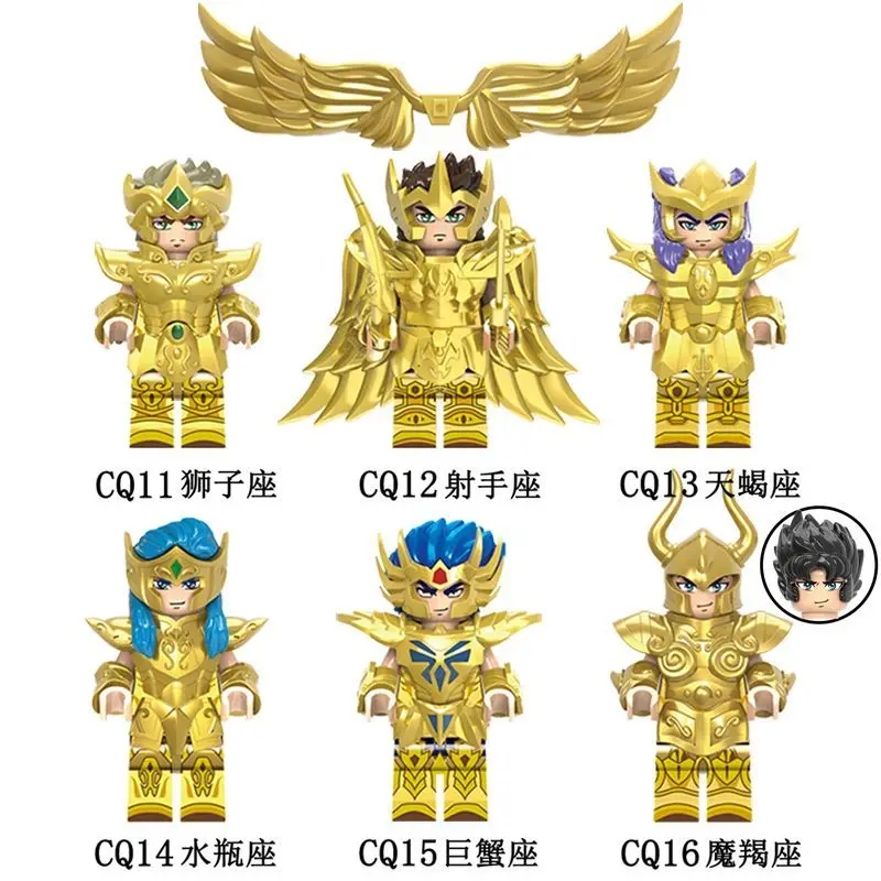 Фото 6/12 шт./компл. аниме Saint Seiya Athena Shiryu Ikki Golden Warrior подвижные фигурки в сборе мультяшный орнамент игрушки для подарков №2