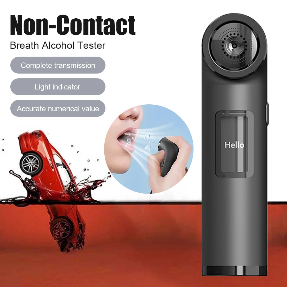 

Multifunctional Breathalyzer Rechargeable Portable Breath Alcohol Tester Light & Sound Accurate With LCD Display Indicator