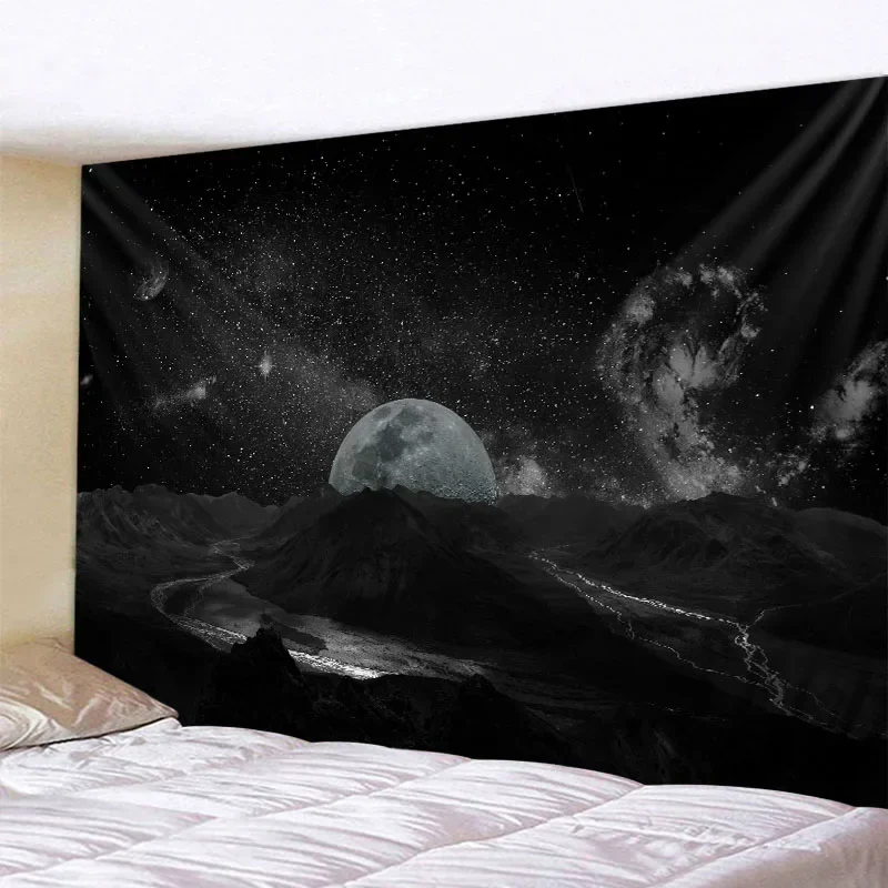 Vast Milky Way scene decorative tapestry charming starry sky landscape psychedelic living room bedroom home decoration
