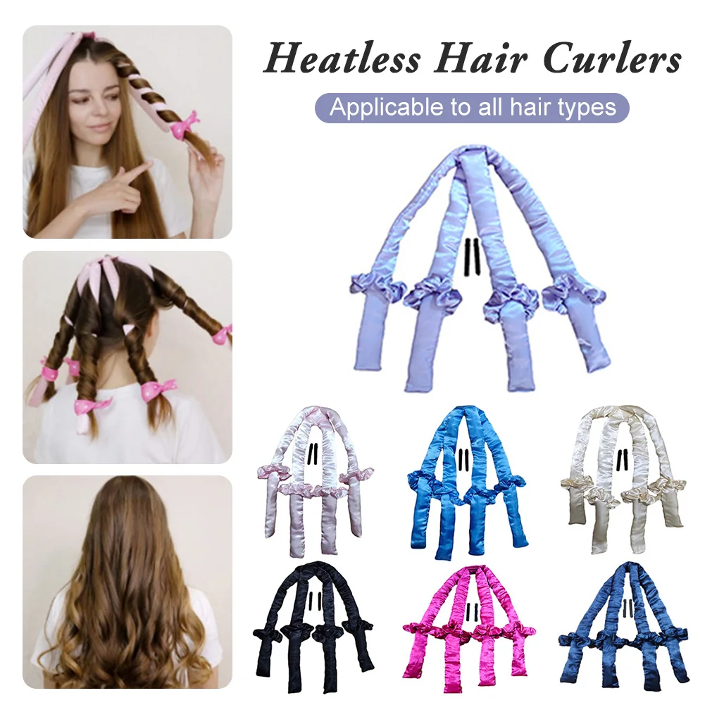 

4-Claw Heatless Hair Curler Headband Octopus Curling Rod No Heat Sleeping Hair Rollers Wave Hair Styling Tools Hairdressing