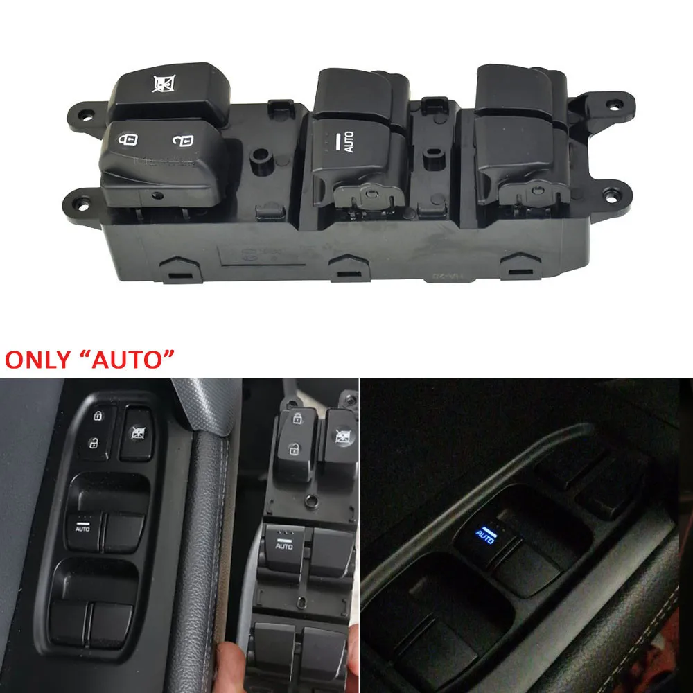 

Power Window Lifter Control WIth Backlight Switch Button Fit For 2014-2020 Hyundai Creta IX25 93570-C92004X 93580-C9000 New