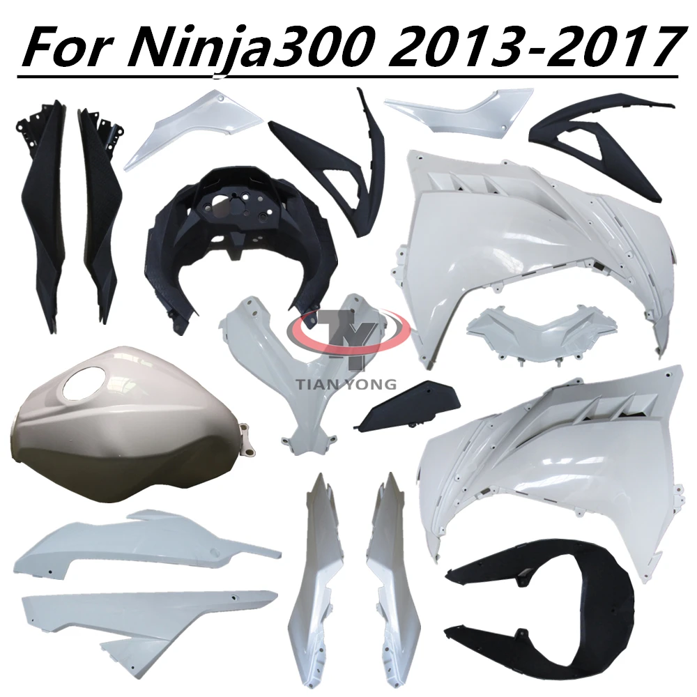 Фото Мотоцикл для Ninja 300 2013 2014 2015 2016 2017, подходит для ninja 300, неокрашенный обтекатель кузова, аксессуары для инъекций, пластиковые детали №4