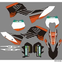 full graphics decals stickers motorcycle background custom number for ktm exc exc f 125 250 300 450 530 2008 2009 2010 2011