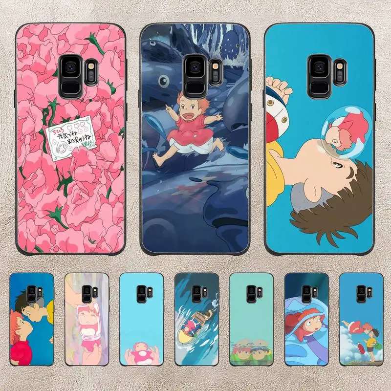 

Cartoon Ponyo On The Cliff By The Sea Phone Case For Samsung Galaxy J200 J2 Prime J2 Pro J6 2018 J250 J4 Plus J415 J5 Prime J7