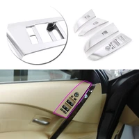 car styling abs carbon texture interior window lift control switch button panel frame cover trim for bmw 5 series e60 04 06