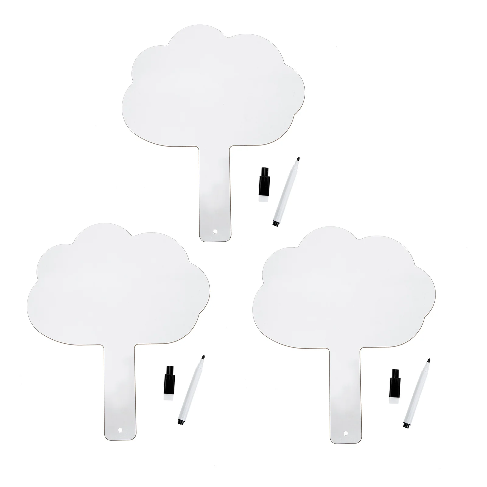 

3 Sets of Handheld Dry Erase Paddles School Answer Paddles Student Whiteboards Student Accessory