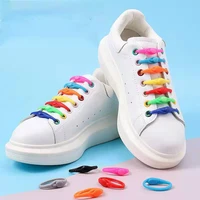 12pcs elastic silicone hoelaces for kids adults rubber sneaker shoelace no tie shoe laces lazy laces colorful shoes accessories