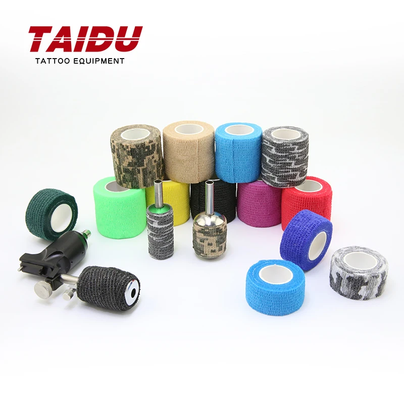 Бандаж TAIDU для тату-машинки размер 5 2 см несколько цветов эластичный бандаж