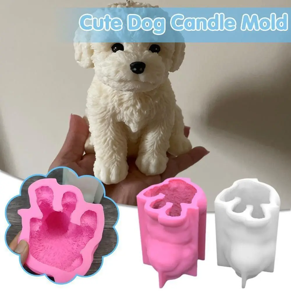 

Silicone Drip Gel Plaster Molds Kitchen Tools Dog Candle Molds New Baking Flip Sugar Tools for Home