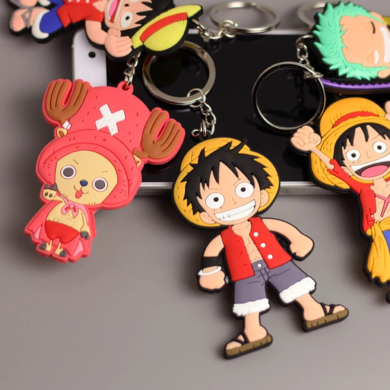 2021 Аниме ONE PIECE брелок игрушка лаффи двухсторонний акриловое кольцо для ключей