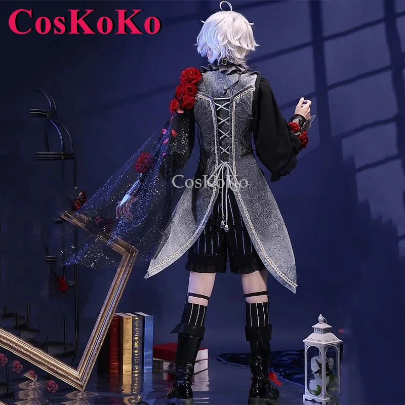 CosKoKo Emil Косплей Игра Identity V Костюм Пацієнт Красивая Мода Черная Униформа Полный