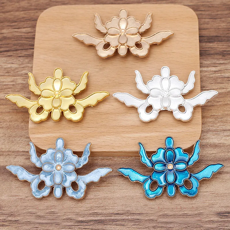 

10 PCS 36*62mm Metal Alloy Drops Of Oil Enamel Flower Connector DIY Handmade Accessories For Jewelry Making